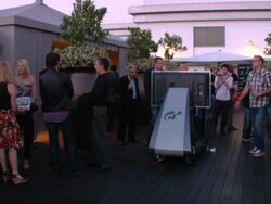 ATMOSPHERE: Party at the Mercedes-Benz Exclusive Preview Of The 2011 SLS AMG In Grand Turismo 5 at Los Angeles CA. (Footage by WireImage Video/GettyImages) Stock Footage