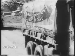 US Convoy Drives Burma Road News Clip