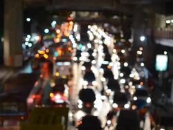 Out of focus traffic lights Stock Footage