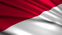 close up waving flag of Indonesia,loopable Stock Footage