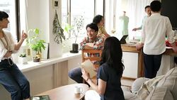 Group discussion at office Stock Footage