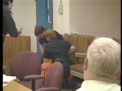 Accused stalker makes outburst in court Stock Footage