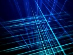 Camera Move Through Three Dimensional Animated Grid Stock Footage