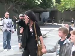 Liberty Ross & Jimmy Lovine at the LA Kings vs NY Rangers Game 5 Stanley Cup Finals at the Staples Center in Los Angeles Stock Footage