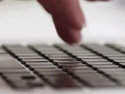 Typing on Laptop Stock Footage