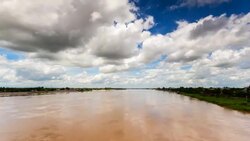 Mekong River Time Lapse (4k Resolution) Stock Footage