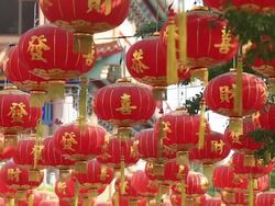Beautiful chinese lantern Stock Footage