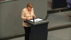 Chancellor stresses need for Europe austerity, on Ukraine and Belarus News Clip