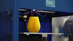 3D printing machine detail in action Stock Footage