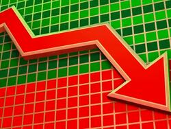 (Loop) Down Graph Stock Footage