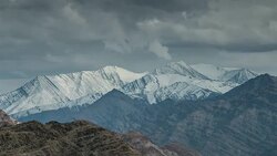 Timelapse Snow mountain range Stock Footage