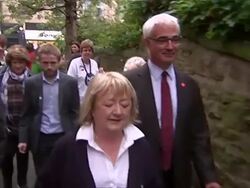 Scottish Referendum: Alistair Darling voting in Referendum News Clip