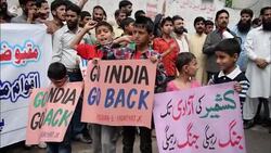 CLEAN : Protesters burn Indian flag in Pakistani Kashmir News Clip