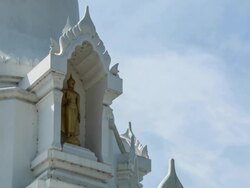 White Pagoda. Time Lapse Stock Footage