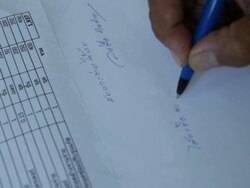 Writing agreement form. Stock Footage