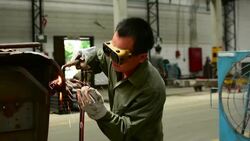 Welding work. Stock Footage