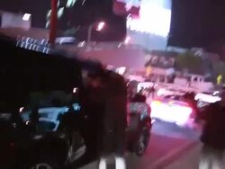 Steven Tyler departing 1 Oak in West Hollywood Stock Footage