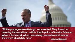 Jimmy Kimmel Tackles Accusations of Being Chuck Schumer's Pawn in Health Care Debate | THR News News Clip