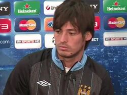 Roberto Mancini and David Silva interviews on Stock Footage