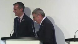 CLEAN : LA mayor say city ideal Olympic location News Clip