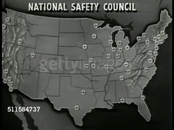 US map with National Safety Council Instructional Video