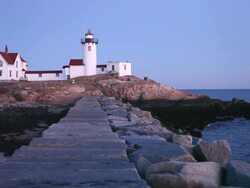 Eastern Point Lighthouse Stock Footage