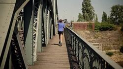 Urban runner Stock Footage