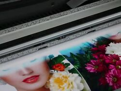 ECU A large format ink jet printer/xian,shaanxi,China Stock Footage