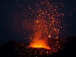 Volcanic eruptions on Mt. Etna, Sicily, Italy. Stock Footage