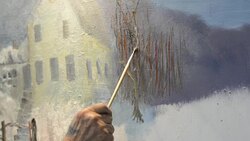 Painting in oils Stock Footage