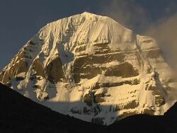 Time Lapse View North Face Mount Kailash and clouds Lhasa Tibet China Stock Footage