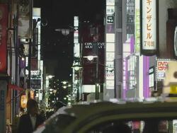 Entertainment district Akasaka Stock Footage