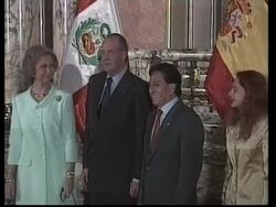 Spanish King Juan Carlos visits Lima CIty and Machupichu. News Clip