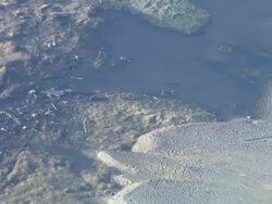 Aerials of Pave Hawk Crash Scene News Clip