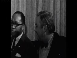 SYND 14-1-69 NIXON MEETS BLACK LEADERS News Clip