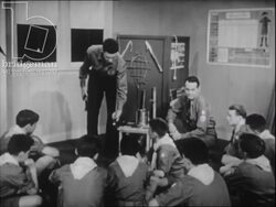 Boys learning at the Boys Scouts. USA, 1953 Stock Footage