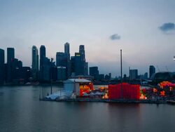 River Hongbao Singapore Stock Footage