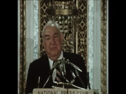 SYND 30-5-74 WATERGATE COMMITEE CHAIRMAN ON NIXON'S ATTITUDE TO WATERGATE News Clip