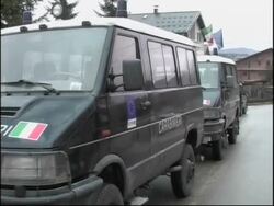 NATO and Bosnian troops search home of alleged Karadzic supporter News Clip