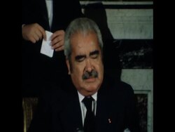 SYND 18 4 80 VENEZUALAN PRESIDENT HERRERA CAMPINS PRESS CONFERENCE News Clip