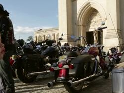 Bikes Are Blessed In Washington Ahead Of Annual Rolling Thunder Bike Procession Stock Footage