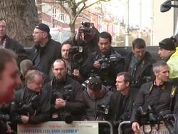 ATMOSPHERE: at Salmon Fishing In The Yemen European Premiere at ODEON Kensington on April 10, 2012 in London, England. Stock Footage