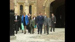Princess Diana, Prince Charles and Prince Harry with Prince William as he starts at Eton school News Clip