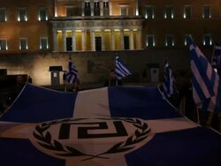 Golden Dawn Supporters Protest In Athens Stock Footage