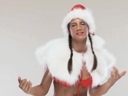 HD 720p30: Sexy Mrs. Santa Stock Footage