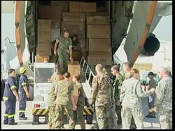 US plane departs Manila to bring relief to victims of typhoon Durian News Clip