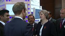 Theresa May continues trade visit to India News Clip