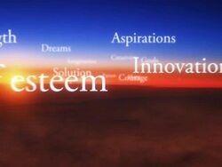 WS View of Sunrise with positive words looping / Oslo, Norway Stock Footage