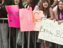 Walt Disney Pictures' Premiere of 'Jonas Brothers: The 3D Concert Experience' Stock Footage