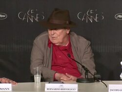 INTERVIEW: Bernardo Bertolucci on the novel that inspired the movie at Io E Te (Me and You) Press Conference: 65th Cannes Film Festival on May 23, 2012 in Cannes, France (Footage by WireImage Video/Getty Images) Stock Footage